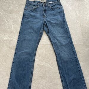 Wrangler Authentics Jeans Mens 32x32 Blue Straight Regular Fit Cowboy Rocker